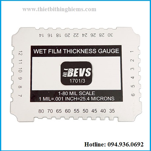 Thước đo độ dày sơn ướt hãng BEVS Thước đo độ dày sơn ướt hãng BEVS 1701