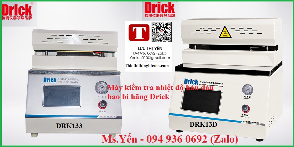 Máy kiểm tra nhiệt độ hàn dán bao bì hãng Drick Máy kiểm tra nhiệt độ hàn dán bao bì hãng Drick