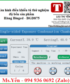 Màn hình điều khiển tủ thử nghiệm độ bền sản phẩm hãng Biuged BGD875