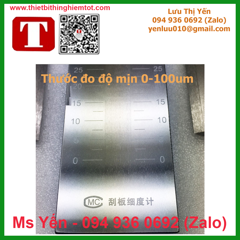 Thước kiểm tra độ mịn 0-100um QHQ